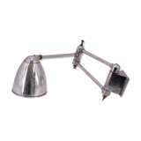 Aluminium and brass articulated wall light with two arms and day offal
