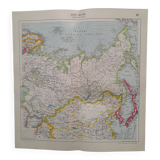 A geographical map from Atlas Quillet year 1925 map: Asia and Russia political map