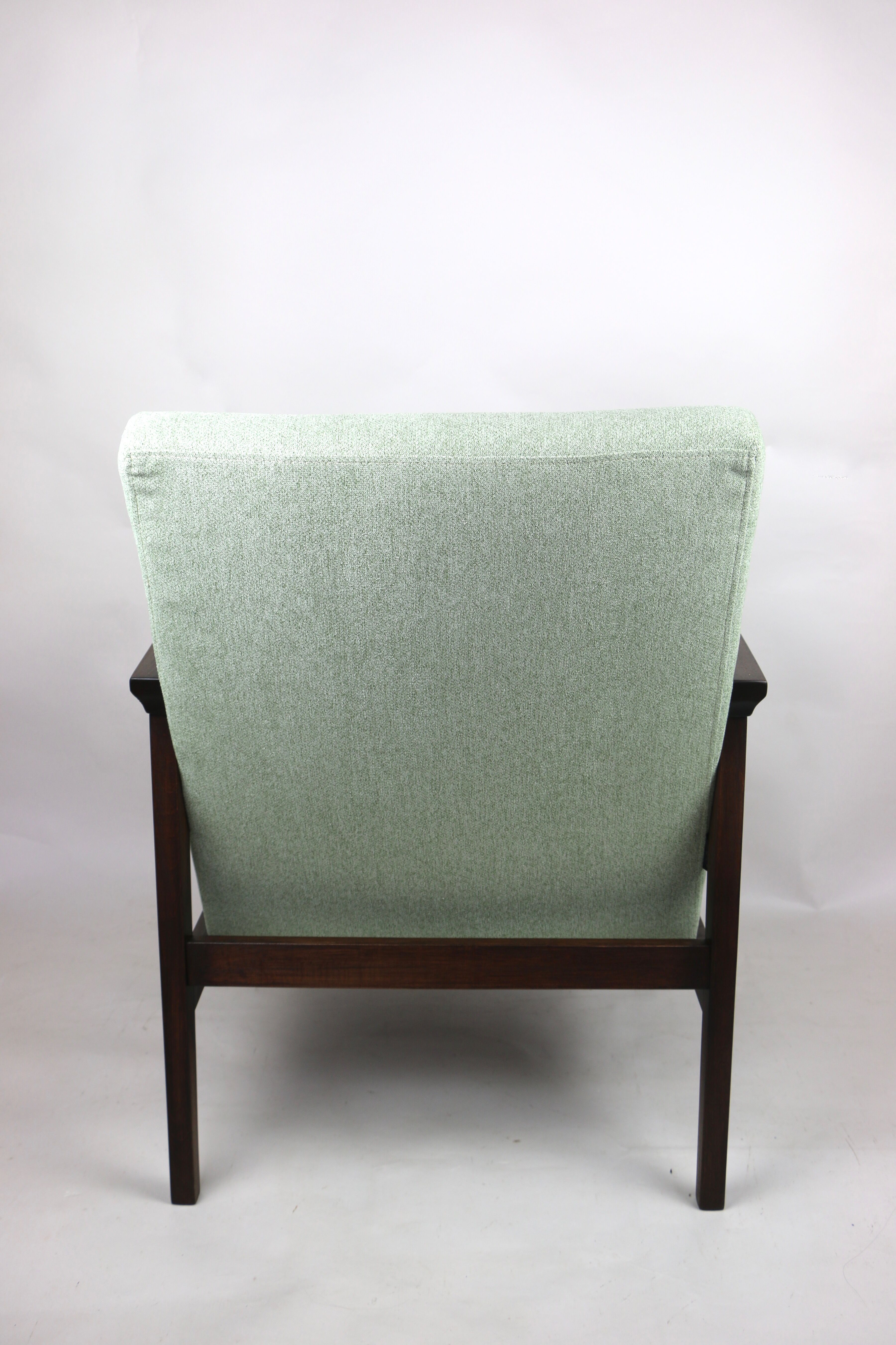 Fauteuil vert clair vintage années 1970