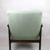 Fauteuil vert clair vintage années 1970