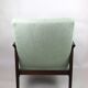 Fauteuil vert clair vintage années 1970