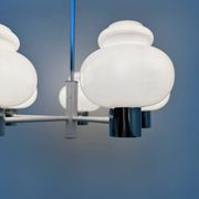 Lustre Space Age opaline chrome années 70