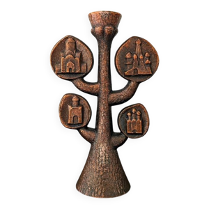 bougeoir mid century - bronze