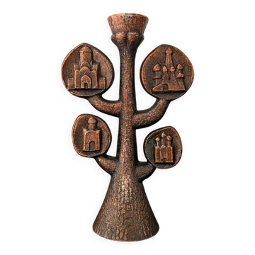 Mid-century bronze candlestick Golden Ring from Russia