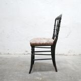 Antique Napoleon III chair in wood and fabric