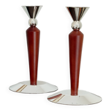 Set of 2 Memphis candle holders