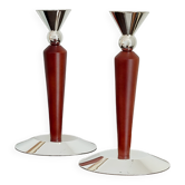 Set of 2 Memphis candle holders