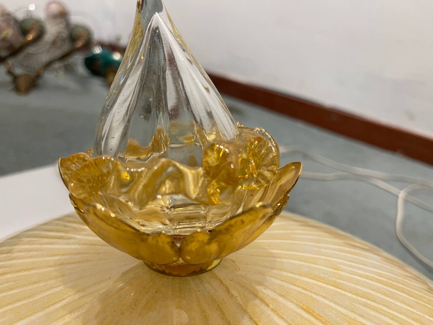 Lot de 2 plafonniers vénitiens en verre de Murano