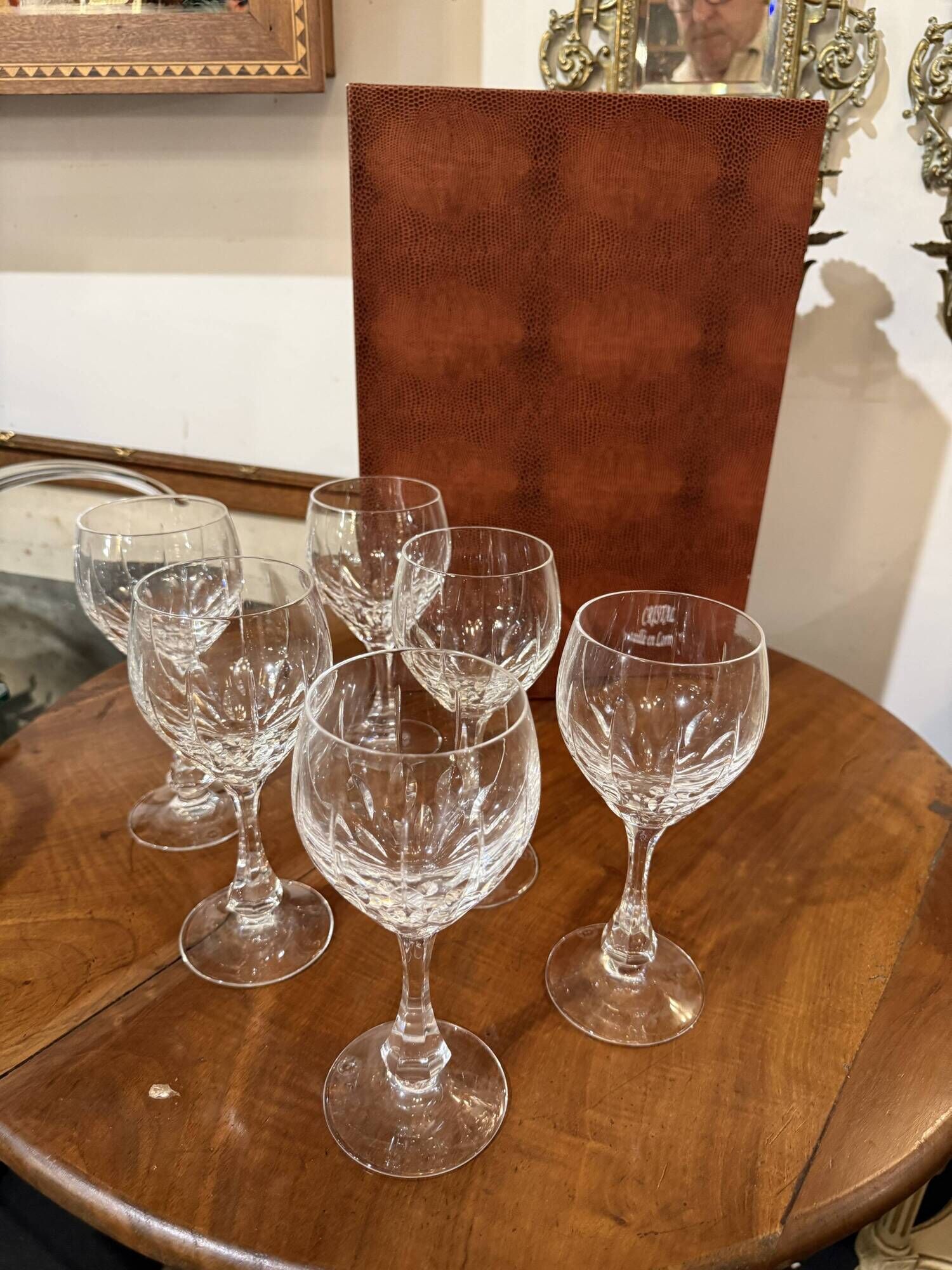 6 crystal water glasses from Lorraine