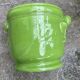 Glazed green cache-pot