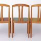 6 chaises Carl Ekström sur 12 – Chaise de salle à manger en teck, style suédois moderne du milieu du XXe siècle
