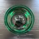 Bubbled glass fir green tealight holder