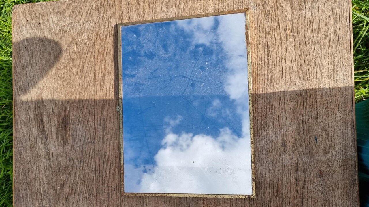 Old rectangular mirror