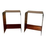 Pair of bedside tables or side tables by Michel Dumas for Roche Bobois.