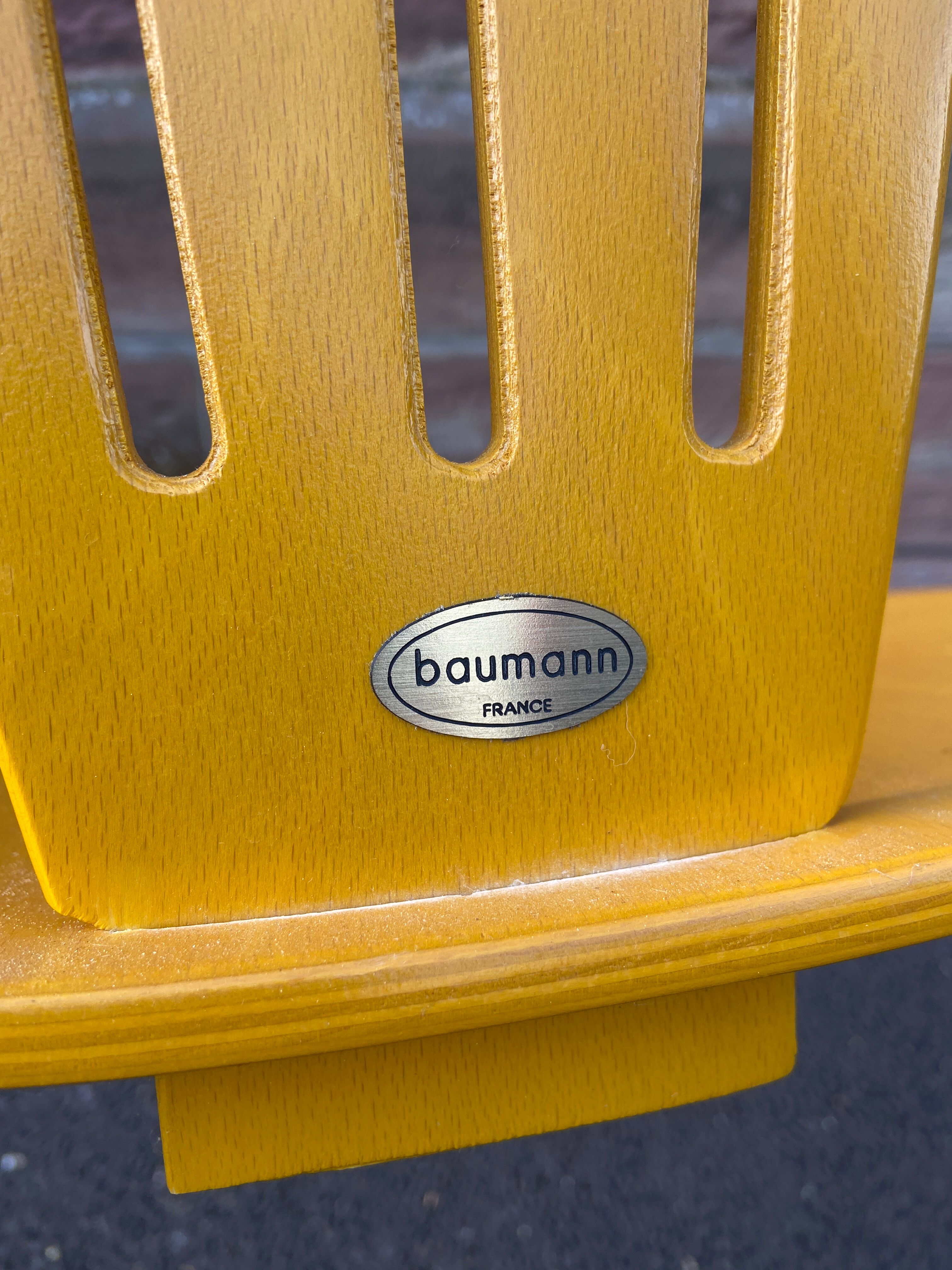 Set of 4 vintage chairs design lounge by Baumann, 1980-90s