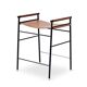 Set of 6 bar stools "Repose", natural beige seat