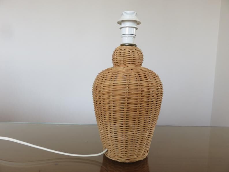 Lamp in rattan 60 70 years
