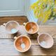 Lot de 4 tasses en grès – esprit artisanal