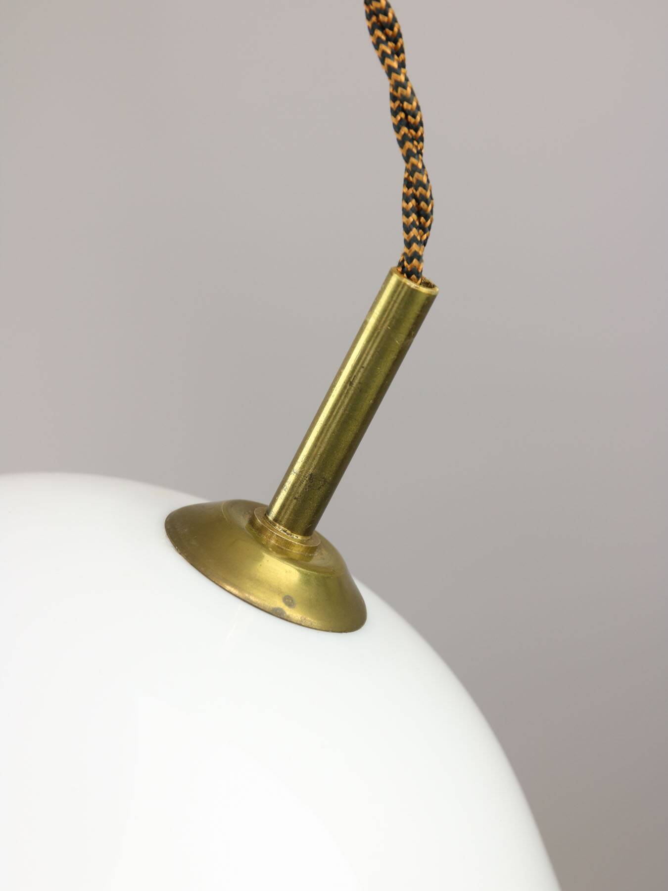 Elpis Pendant by Luigi Massoni for Guzzini in Plexiglass & Brass, 1970s