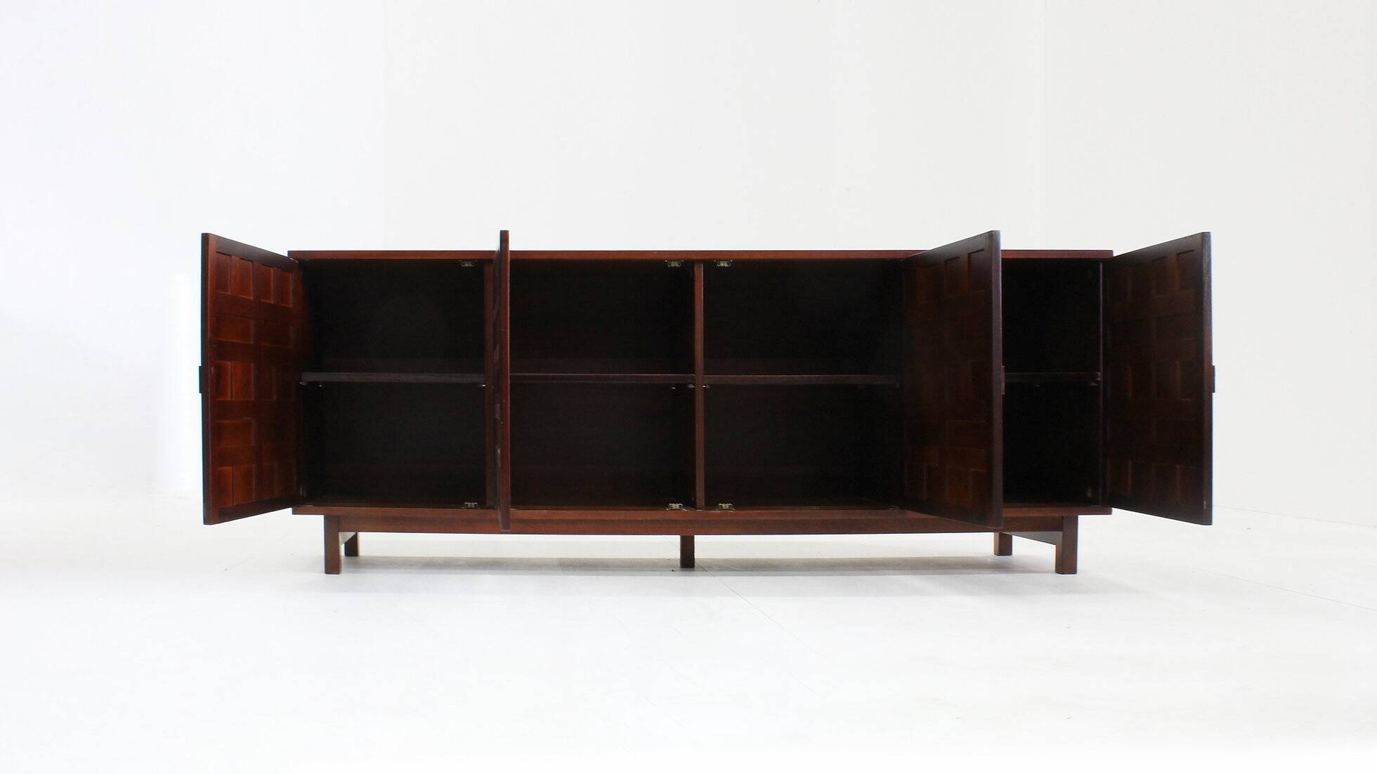 Vintage Spanish brutalist sideboard credenza 1970s