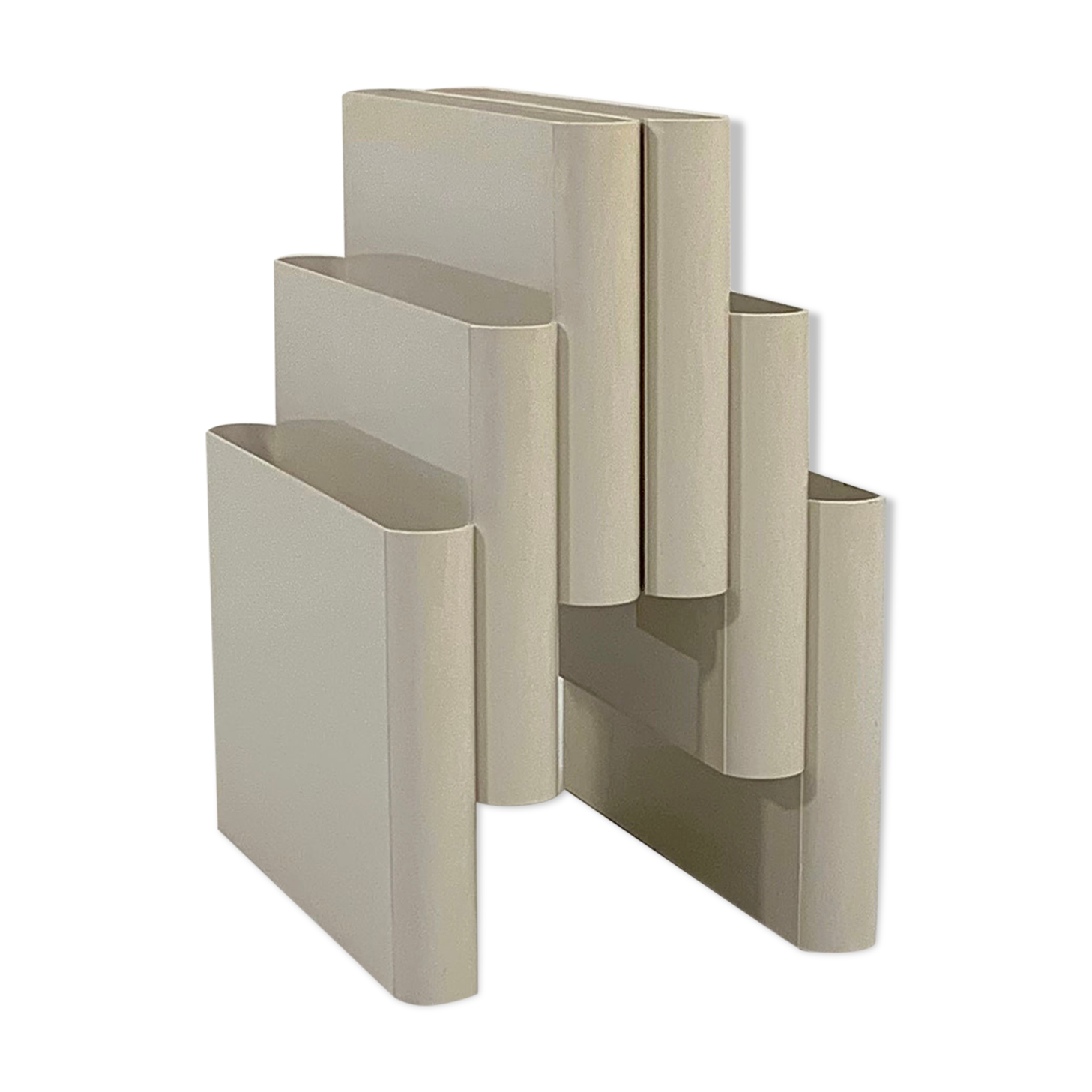 White magazine holder by Giotto Stoppino for Kartell, 1970