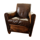 Old vintage leather club chair
