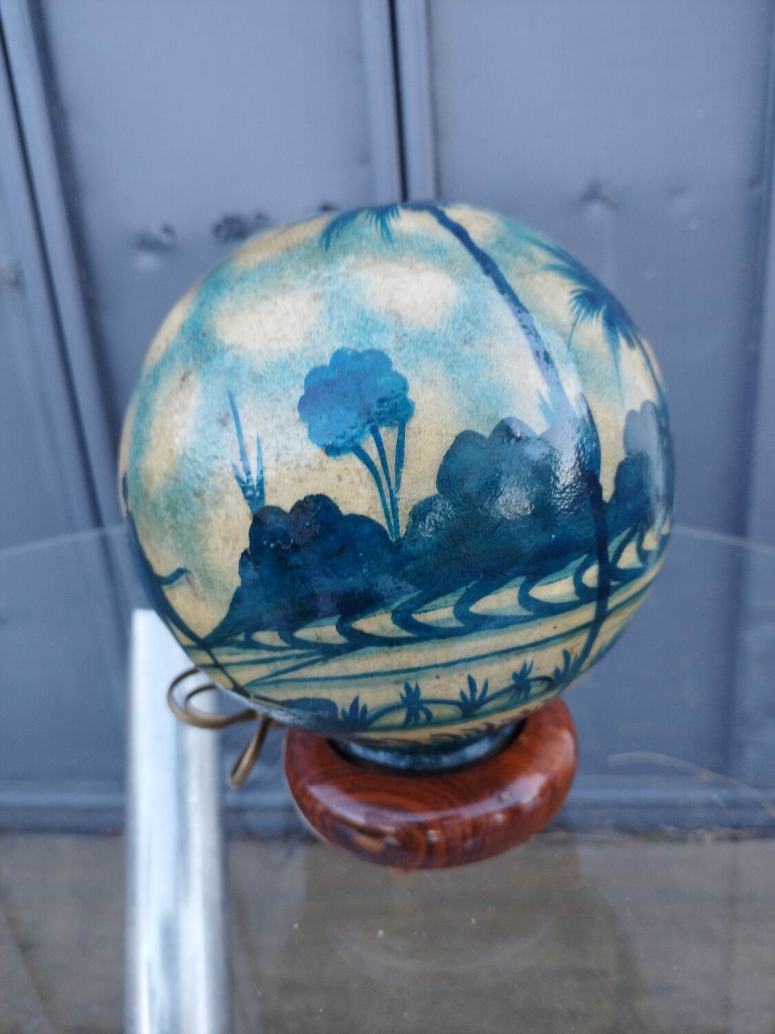 Table lamp night light globe luminous desert oasis