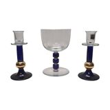 Glass Design Candlesticks And Jar From Flirt, 1990s