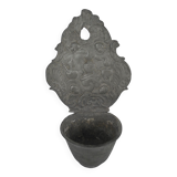 Antique 18th century pewter holy water font