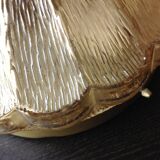 Amber glass ceiling rose by Limburg / vintage 1960s