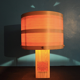 Scandinavian table lamp in strips of pine, 1960