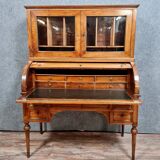 Louis XVI period cylinder office in blond mahogany around 1760-1780