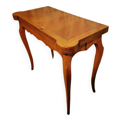 Console et table à jeux en merisier