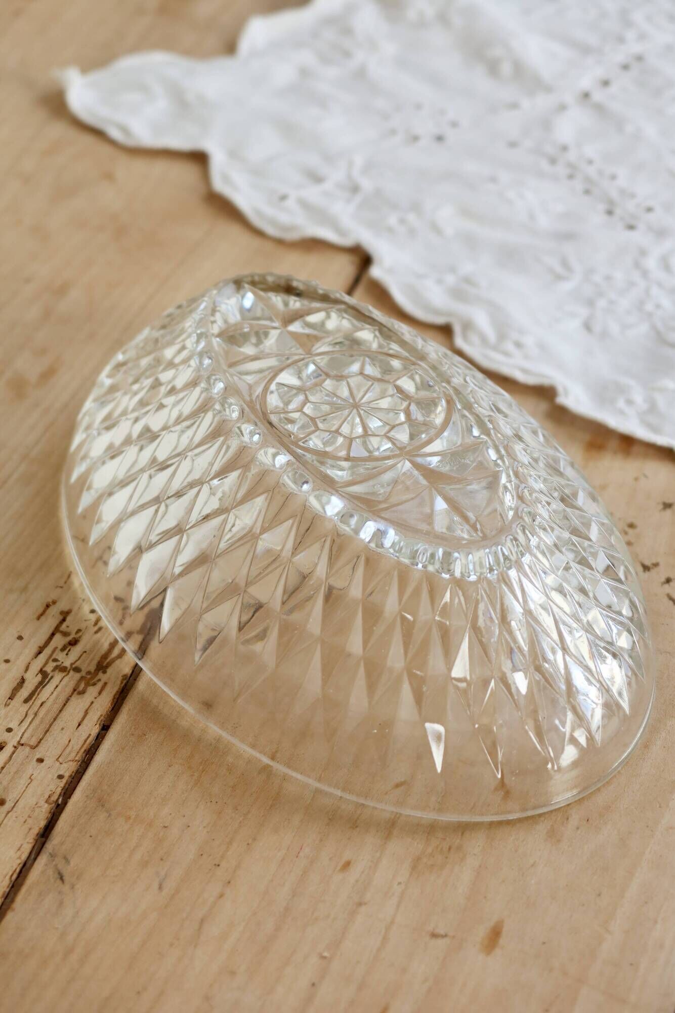 Vintage oval glass dish
