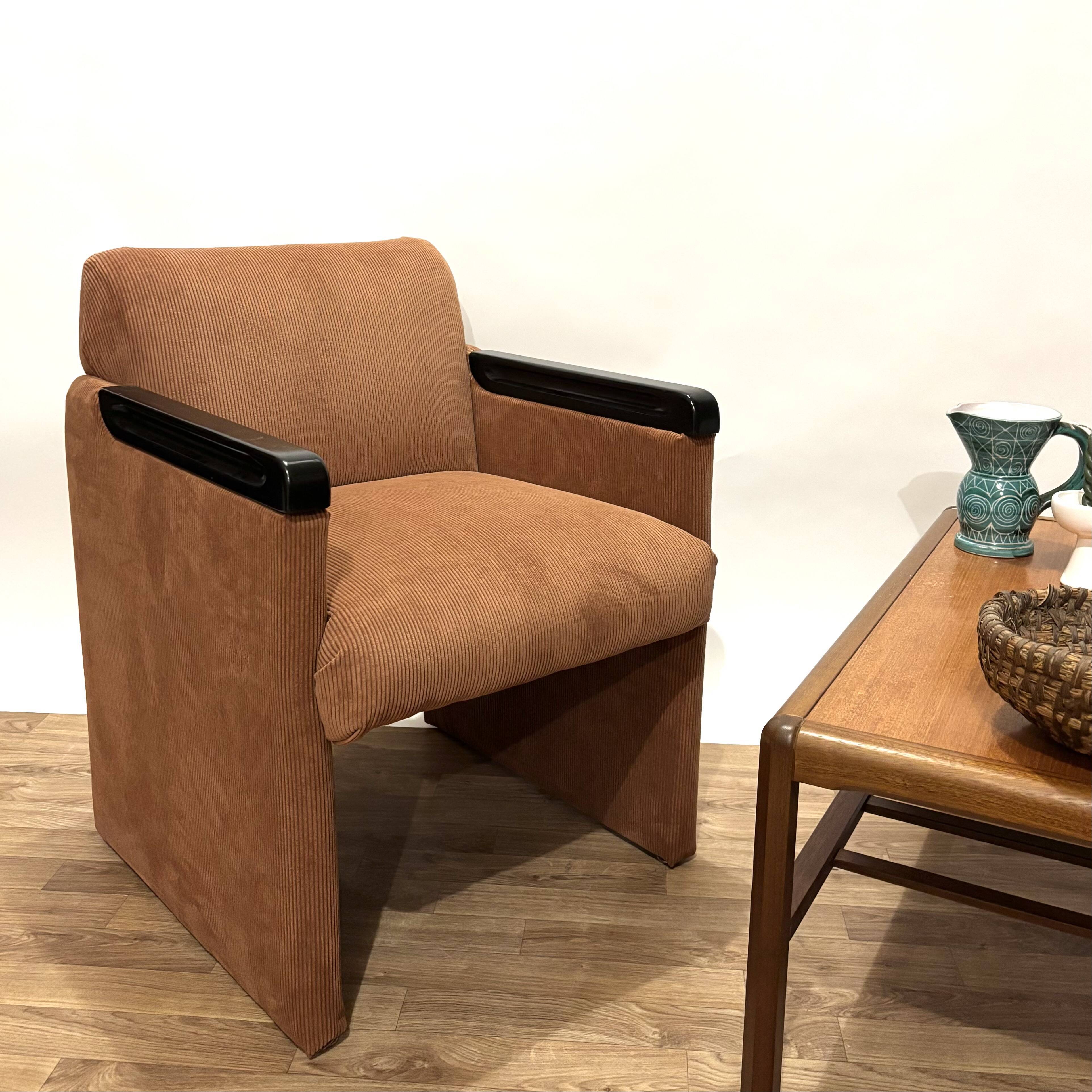 1980s armchair, reupholstered