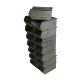Lot de 15 petits casiers métal industriels