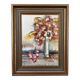 Oil on panel 20th century still life bouquet of flowers by Mazen