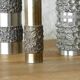 Set of 5 brutalist steel vases