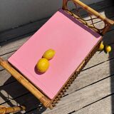 Coffre rotin vintage