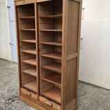 Gold oak double curtain binder