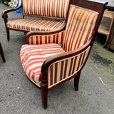 Antique Empire-style salon, 3 pieces. Original upholstery.