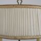 2 Light French Vintage Brass Boulotte Table Lamp With Cream Pleated Shade 5