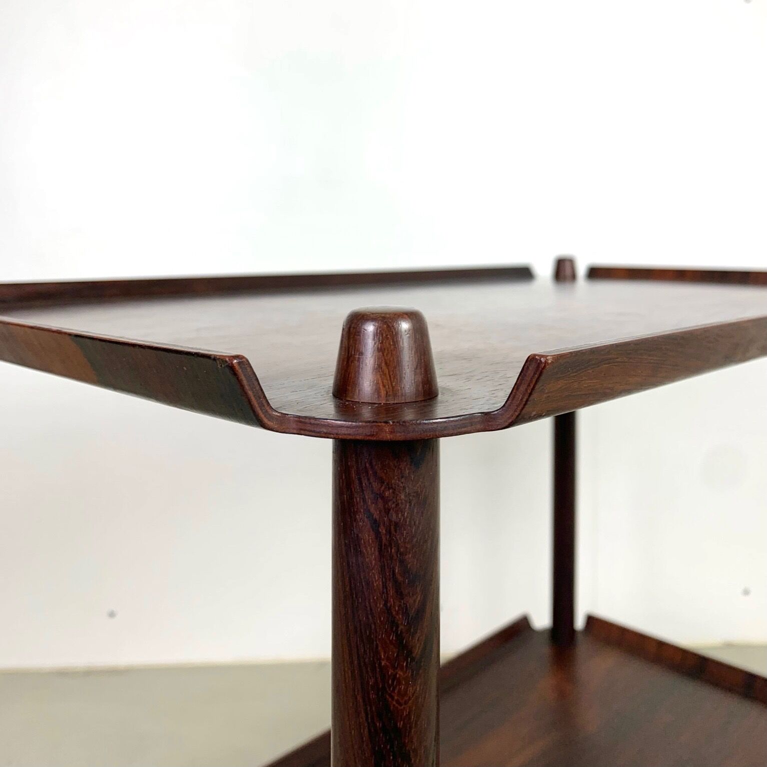 Danish midcentury serving trolley in palisander by poul hundevad, 1960s