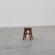 French Antique round stool in oak with nice patina, ca. 1850
