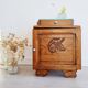 Art Deco bedside table in solid wood - blue top
