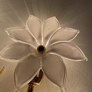 Glass and gold metal wall light