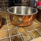 Suite de 5 casseroles en cuivre