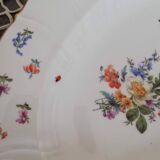 Lot deux plats ovales porcelaine vintage Bohème