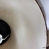 Pair of antique fabric lampshades with fringe