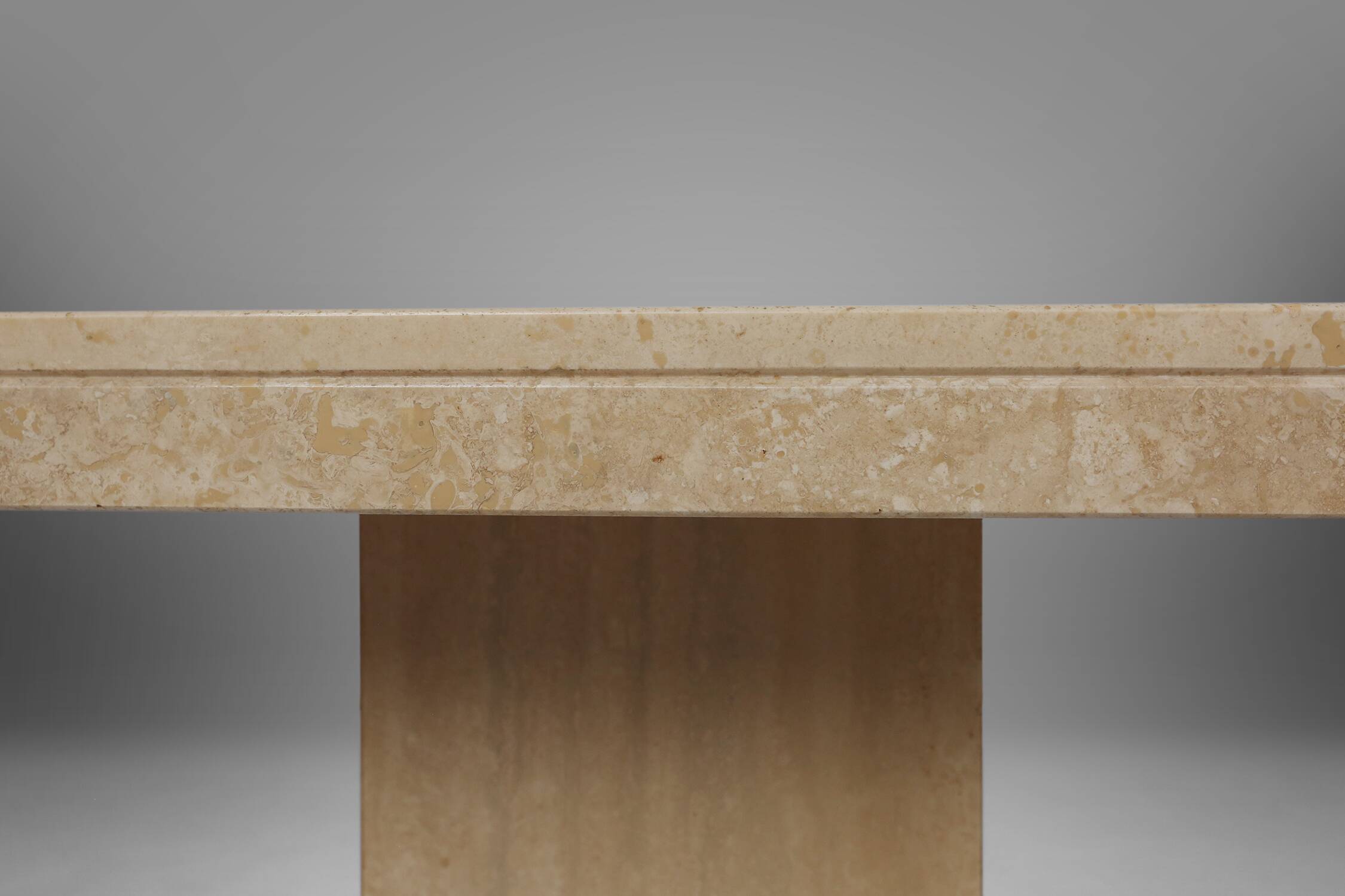 Dinner Table in Travertine, France, 1960s